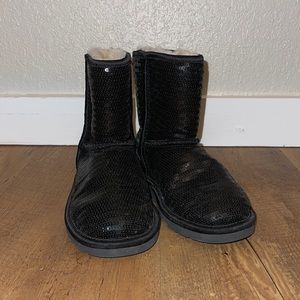 Girls Black Sequins Ugg size 1